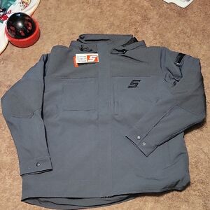 NWT Snap On Gray Hooded Jacket with Logo